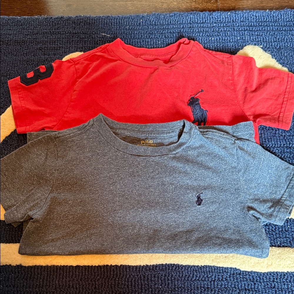 Polo by Ralph Lauren Kids Red and Gray Short Sleeve Tees